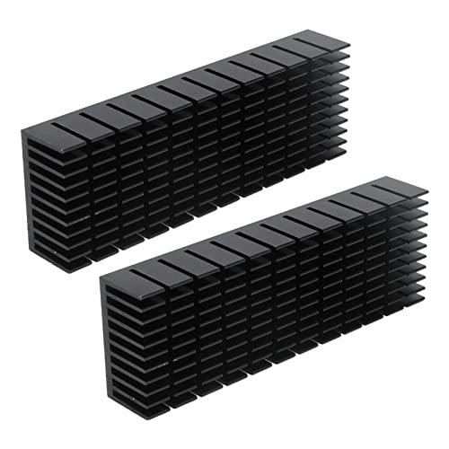 Aluminium-Power-Kühler, Spüle, SinkCooler, 2-teiliges Kühlrippen-PowerSlotted-Kühlkörper-Kit für Elektronik, 120 X 40 X 20 Mm, Kühlkörper (Mit selbstklebender Rückseite) von Garosa