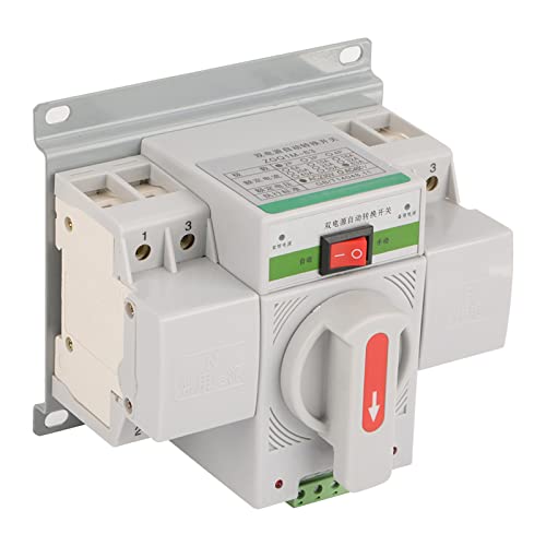 Garosa Automatic Transfer Switch Leistungsschalter Dual Electronic Power Generator Umschalter Transferschalter 220V 63A 2P (2P 220V) von Garosa