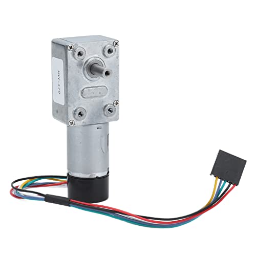 Dc Schneckengetriebemotor Mit Encoder Getriebemotor Biaxial 14Mm Abtriebswelle Für Robotik Rc Auto Modell Dc 24V Jgy‑370(30Rpm),Getriebemotor von Garosa