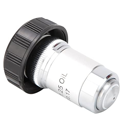 Einstellbare 4X 10X, 20X, 40X, 60X, 100X Achromatische Objektivlinse mit Klarem Bild, Einfache Beobachtung für Mikroskope (100x) von Garosa