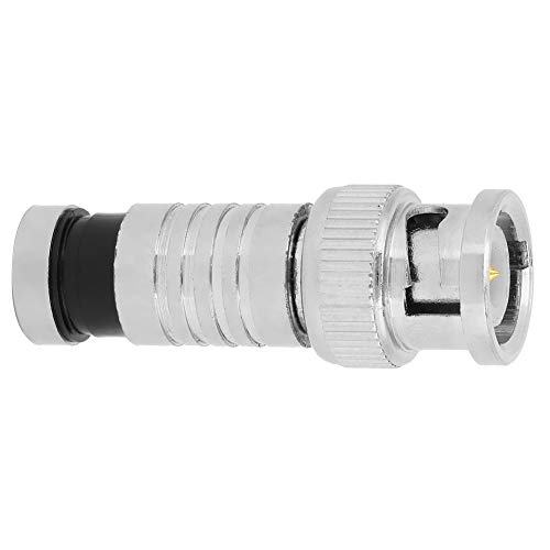 Garosa 10PCs schweißfreier BNC-Kompressionsstecker, hochfrequenter, feuchtigkeitsgeschützter -Koaxial-Q9-Adapter für RG59-CCTV-Systeme von Garosa