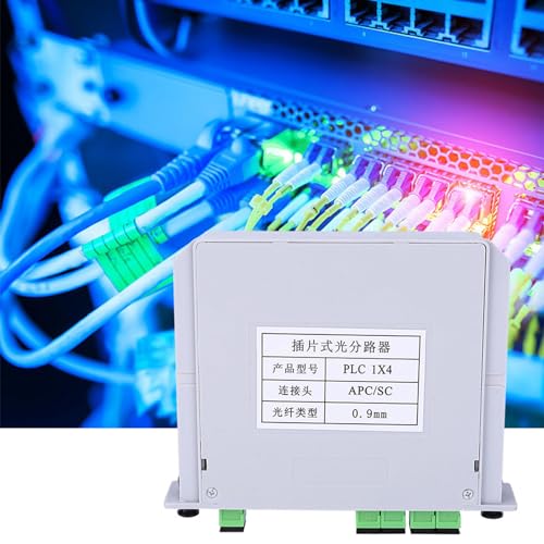 Garosa Optischer Blade-Splitter 1X4 Singlemode-PLC-LWL-Splitter SC/APC-Splitter Optischer Splitter zum Einstecken Broadcast-Ebene Für Heimverkabelung, technische Projekte, Glasfaser-LAN von Garosa