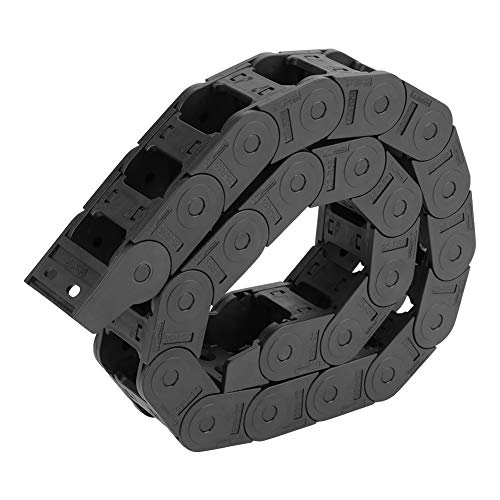 Kabelschleppkette Schwarz Nylon Kabelschleppkette Drahtbrücke Typ Offen Beidseitig 3D-Drucker Tankschleppkette 1 Meter 25 x 38 mm Zubehör für Graviermaschine von Garosa