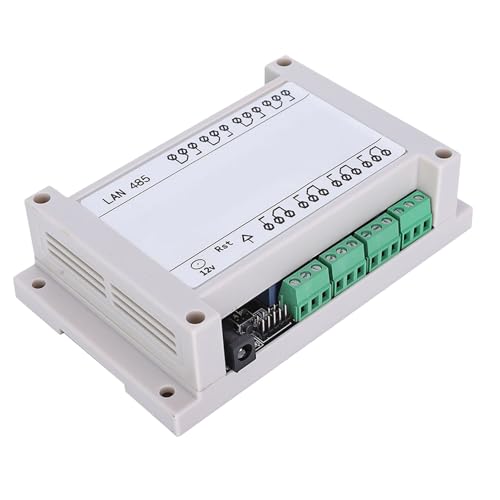 RJ45-TCP-IP-Controller, Ethernet-RJ45-TCP/IP-Relais-Fernbedienungsplatine 8-Kanal-Relaismodulplatine 10A-Relais-Controller-Netzwerk, Elektromotoren (Weiss) von Garosa