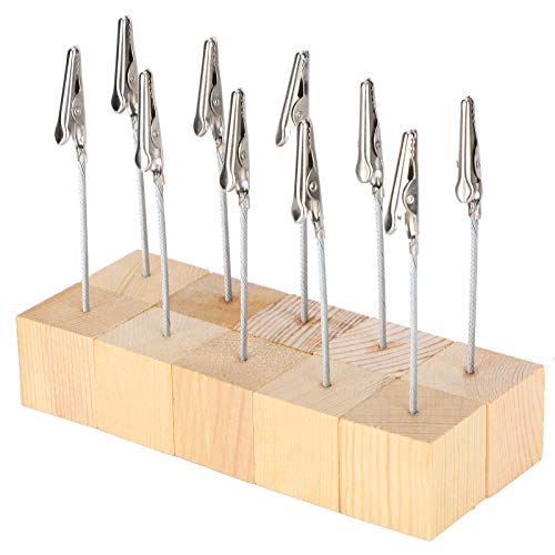 10 Stück Notizklemme, Krokodilklemmenhalter auf Holzbasis, Foto, Zahlentabellenkarten, Memohalter, mit Rostbeständigkeit, für Hochzeitsgeschenke, Büros, Heimdekorationen 10 Stück Notizklemme, Krokodilklemmenhalter auf Holzbasis, Foto, Zahlentabellenkarten, Memohalter, mit Rostbeständigkeit, für Hochzeitsgeschenke, Büros, Heimdekorationen von Garsent