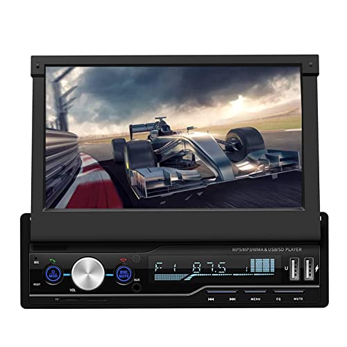 2DIN Autoradio mit Bildschirm ausfahrbar, 7 Zoll Auto Multimedia MP5 Player unterstützt USB/AUX/TF, Bluetooth Freisprecheinrichtung, Lenkradfernbedienung von Garsent