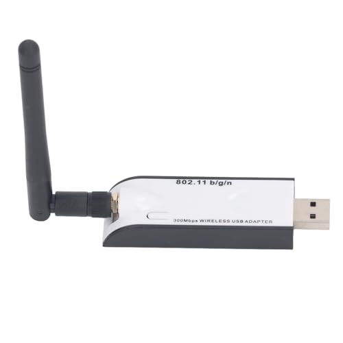 300 Mbit/s USB-WLAN-Adapter mit Antenne, Zuverlässiger Drahtloser Netzwerkadapter für Desktop und, Breite Kompatibilität mit Smart-TVs, Langlebiges Material von Garsent