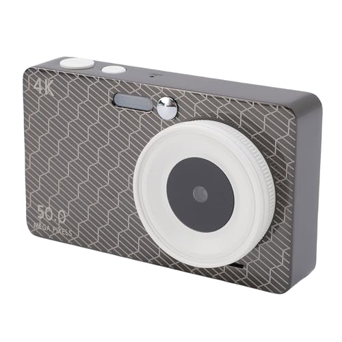 4K 50MP Digitalkamera, UHD-Autofokus-Vlog-Kamera mit 2,8-Zoll-Bildschirm, 1500-mAh-Akku, 16-fachem Digitalzoom, Point-and-Shoot-Digitalkamera für Teenager, Erwachsene und (Brown) von Garsent