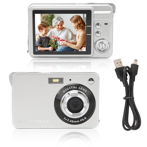 4K-Digitalkamera, Autofokus 48 MP Vlogging-Kamera für Fotografie, Kompaktkamera mit 8-fachem Digitalzoom, Anti-Shake, Makrofotografie, 1 Akku von Garsent