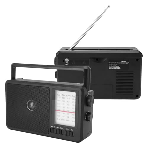 AM FM SW -Radio, Tragbarer Radio -Plug in oder Batteriebetriebener Batterie mit Einem Großen 4 -Zoll -Lautsprecher, Lärmreduktion, Kompaktem Notfallradio für Innenräume, Outdoor, AM FM SW -Radio, Tragbarer Radio -Plug in oder Batteriebetriebener Batterie mit Einem Großen 4 -Zoll -Lautsprecher, Lärmreduktion, Kompaktem Notfallradio für Innenräume, Outdoor, von Garsent