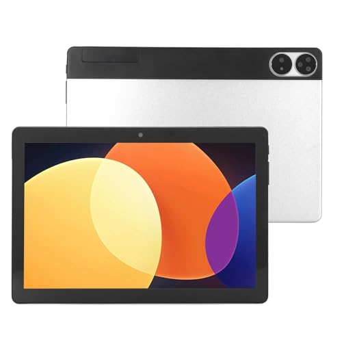 Android-Tablet, Günstiges X50pro-Tablet, 10,1-Zoll-Hochleistungs-Tablet, 6 GB RAM, 128 GB ROM, IPS-Display mit Einer Auflösung von 1920 X 1080, 5G WiFi, Schnelles Surfen (Silver) von Garsent