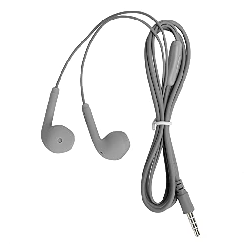 Ergonomischer Kleiner, Leichter Kopfhörer mit Kabel, HiFi-Sound, 3,5-mm-Schnittstelle, Freisprechfunktion, Langlebiges ABS-Material (Grey) von Garsent