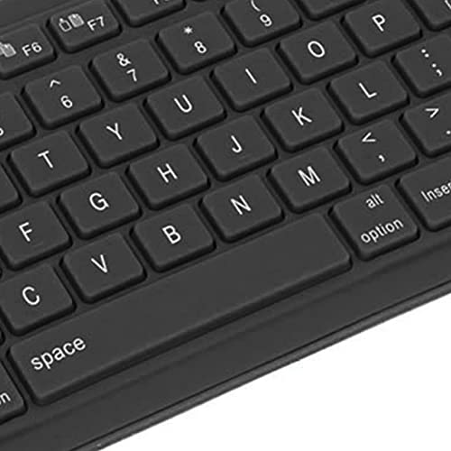 Faltbare -Tastatur, 108 Tasten, Wasserdicht, Aufrollbar, Leises Tippen, Soft-Touch-Tastatur, Staubdicht und Leicht, für PC, Notebook, Laptop und Reisen (Schwarz) von Garsent