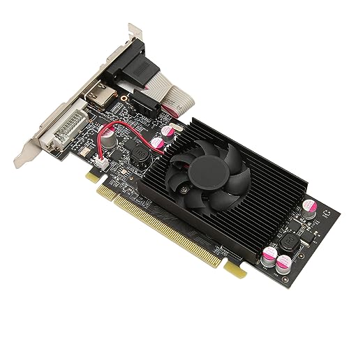 GT210 1 GB Grafikkarte DDR2-Gaming-Grafikkarte mit Einzellüfter 589 MHz GPU-Takt 64 Bit 800 MHz Speichertakt für Win 10 Vista Linux Win 11 (GT210 1 GB DDR2 64 Bit) von Garsent