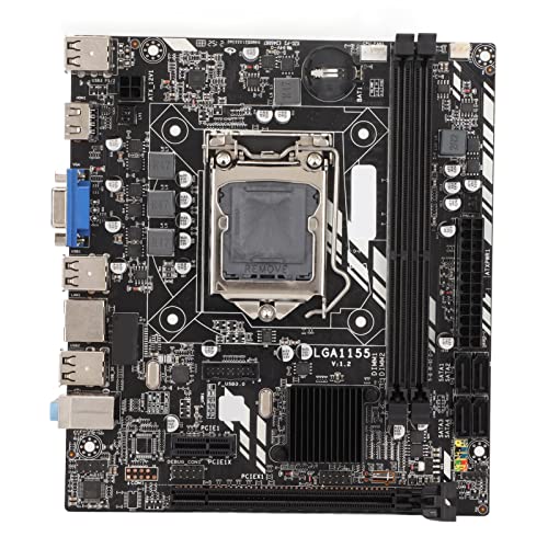 Gaming-Motherboard 2 X DDR3 für LGA1155 (corei7 I5 I3), 4 X SATA2.0 5.1-Kanal-CPU-Mining-Motherboard Upgraded Model Support 1 X 100M Netzwerkkartenschnittstelle von Garsent