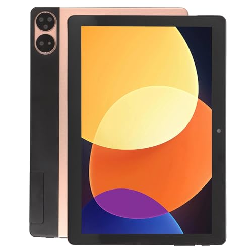 Garsent 10,1-Zoll-Tablet, X50pro-Hochleistungs-Tablet, 1080P HD-Android-Tablet mit Bluetooth-Ohrhörern, 5G-WLAN, Schnelles Surfen, Dual-Anti-Blaulicht-Design (Gold) von Garsent