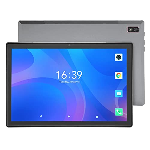 Garsent 10,1-Zoll-Tablet 12 GB RAM 256 GB ROM Octa Core 2,4 G 5 G WiFi 4 G LTE-Tablet mit Zwei Kameras und Lautsprechern, Langer Akkulaufzeit, Großem HD-Bildschirm und (Eisengrau) von Garsent