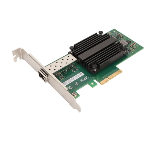 Garsent 10-Gigabit-PCI-Express-Netzwerkadapter, Professionelle Schnelle Datenübertragung, PCIe-X4-Ethernet-Server-Adapter für PC-Desktop-Laptop, Plug-and-Play, Optischer von Garsent