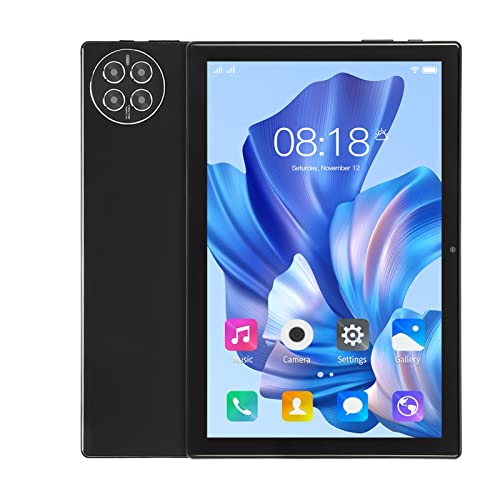 Garsent 10-Zoll-Tablet, 12 GB RAM, 256 GB ROM, Unterstützt 512 GB Erweiterung, 10000 MAh Großer Akku, 1920 X 1200 IPS-Display, 8 MP + 20 MP Kamera, für Android 12, 4GLTE 5G WiFi (Schwarz) von Garsent