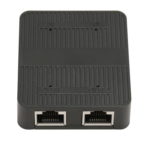 Garsent 1000 Mbit/s Ethernet-Splitter, RJ45 1 In 2 Out, USB C Power, LAN-Splitter mit USB-Kabel, Stabiles Signal, Kompatibel mit Cat8, Cat7, Cat6, Cat5, Cat5e für Switch TV PC von Garsent