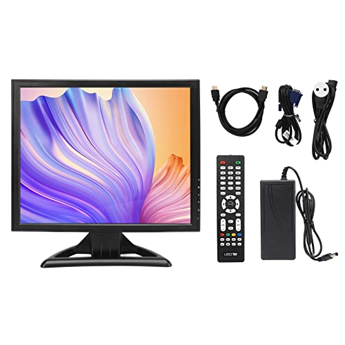 Garsent 17-Zoll-LED-, 1280 X 1024 Computerbildschirm, Tragbarer mit VGA-HDMI-Eingang, Zwei Lautsprechern und Fernbedienung, Ausgestattet mit Verstellbarer Halterung von Garsent