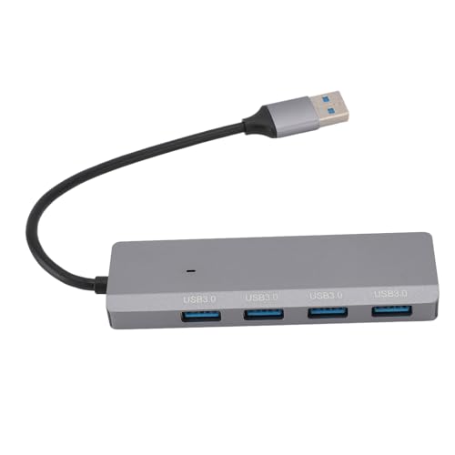 Garsent 4-Port-USB-3.0-Hub, 5-Gbit/s-Hochgeschwindigkeits-USB-Adapter mit Mehreren Ports, Plug-and-Play, USB-Expander für Desktop-Laptops, Flash-Laufwerke, HDD-Drucker, PC-Tastaturen, von Garsent