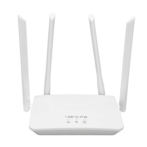 Garsent 4G LTE-Router, 300 Mbit/s, 4 High-Gain-Antennen, Mobiler Hotspot, Kabelloser WLAN-Router mit SIM-Kartensteckplatz, B1, B3, B7, B8, B20, B38, B40, B41, 2,4 G, Europa, Asien von Garsent