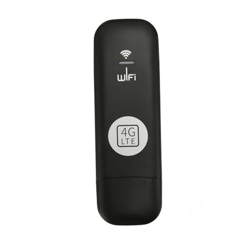 Garsent 4G LTE USB-WLAN-Modem, Tragbarer WLAN-Hotspot, 150 Mbit/s, Bis zu 10 Benutzer, SIM-WLAN-Dongle, mit SIM-Steckplatz, für Europa, Asien (Schwarz) von Garsent
