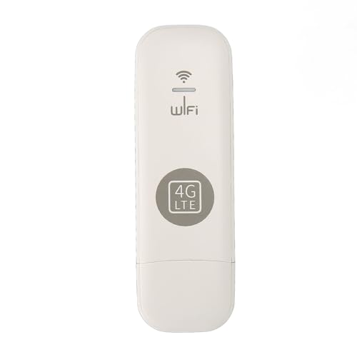 Garsent 4G LTE USB-WLAN-Modem, Tragbarer WLAN-Hotspot, 150 Mbit/s, Bis zu 10 Benutzer, SIM-WLAN-Dongle, mit SIM-Steckplatz, für Europa, Asien (Weiß) von Garsent