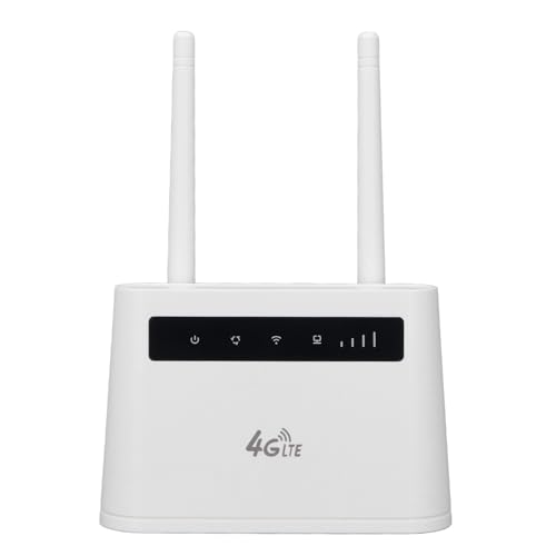 4G LTE WLAN-Router, Bis zu 300 Mbit/s, Dual-Antennen, Hochgeschwindigkeits-entsperrter Mobiler WLAN-Hotspot mit SIM-Kartensteckplatz, Tragbarer WLAN-Modem-Router für das Heimbüro von Garsent