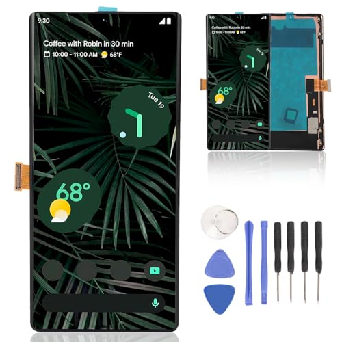 Garsent AMOLED-Bildschirmersatz für Pixel 6 Pro 5G G8VOU GLUOG, 6,7-Zoll-Touchscreen-Digitizer-Baugruppe mit Werkzeug, Display-Touchscreen-Reparatursätze von Garsent