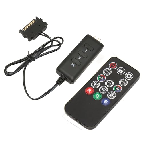 Garsent -ARGB-PC-Lüfter-Controller-Kit für Gehäuselüfter, Controller-Fernbedienung, PC-LED-Streifen, Computer-ARGB-Lüfter, 5 V 3PIN SATA-Stromversorgung, Garsent -ARGB-PC-Lüfter-Controller-Kit für Gehäuselüfter, Controller-Fernbedienung, PC-LED-Streifen, Computer-ARGB-Lüfter, 5 V 3PIN SATA-Stromversorgung, von Garsent