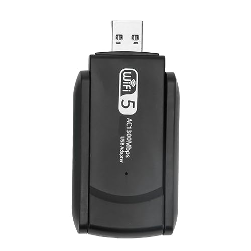 Garsent Dualband-USB-WLAN-Adapter 867 Mbit/s, Kabelloser Stick für Desktop-PC, USB 3.0, AP-Modus, Breite Anwendung, Plug-and-Play, ABS-Material von Garsent