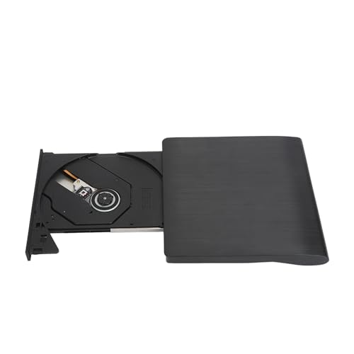 Garsent Externes CD-DVD-Laufwerk USB 3.0 Slim Protable Schwarz mit Starker Kompatibilität, Einfach zu Verwenden für Laptop-PC-Desktop von Garsent