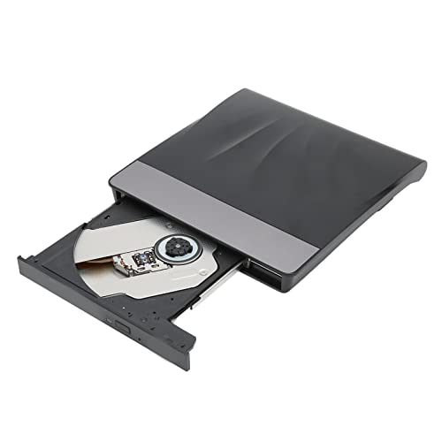 Garsent Externes DVD-Laufwerk für Computer mit Zwei Anschlüssen, Geräuscharmer USB3.0- und Typ-C-CD/DVD-Brenner, für Win10, für Win8, für Win8.1, für Win2003, für Win7, für Win XP, für(Blueray Burn) von Garsent
