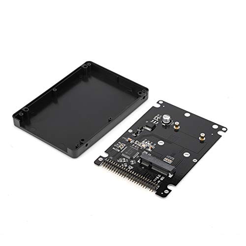 Garsent Festplattenbox mSATA-SSD auf 2,5-Zoll-44-Pin-IDE-Adapter mit Gehäuse, Notebook-Laptop-PATA/IDE-Festplattengehäuse-Adapter(schwarz) von Garsent