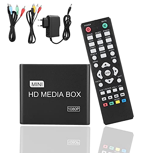 Garsent HDMI Media Player, 1080 P Full HD -Videoplayer für Digitale Medien Unterstützung SD/MMC-Karte, U-Disk, Festplatte Streaming-Geräte für Multi-Output-Medien.(eu) von Garsent