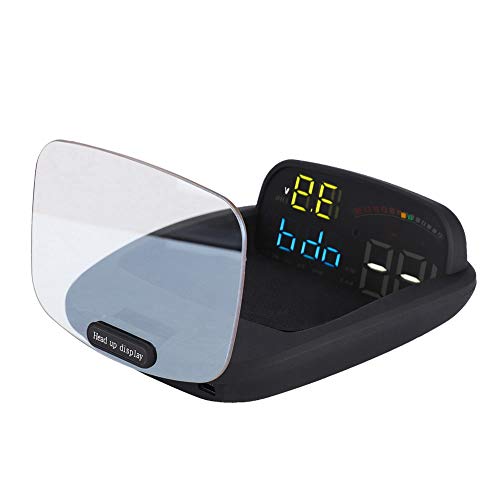 Garsent Head Up Display, Universal Auto HUD Großbild Auto HUD Head-Up-Display Geschwindigkeitswarnung für OBD und GPS Dual System Übergeschwindigkeitswarnung Auto HUD unterstützt Stereo Imaging von Garsent