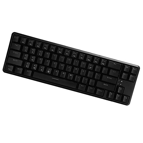 Garsent Kabelgebundene Tastatur, 2-Modus-Bürotastatur mit Mechanischer Spielbeleuchtung und Hintergrundbeleuchtung, Ultradünne -Tastatur für Computer/Desktop/PC/Laptop (Schwarz) von Garsent