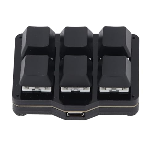 Garsent Mechanische Gaming-Tastatur mit Programmierbarer Makrounterstützung, Einhändigen 6-Tasten-Hotkeys, Echtzeit-Floating, One-Click-Start, USB-Typ-C-Kabel, für Computer von Garsent