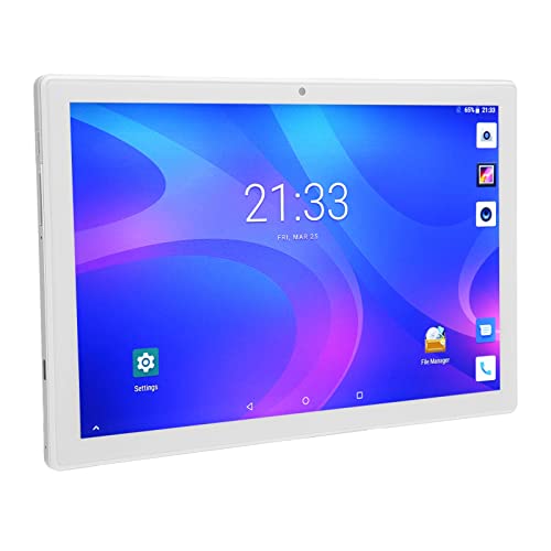 Garsent Octa-Core-Tablet 10 Zoll, 8 GB RAM, 256 GB ROM, 1920 X 1200 HD-Display, Dual-Kamera, Lange Akkulaufzeit,11, WLAN +, Silber (EU-Stecker) von Garsent