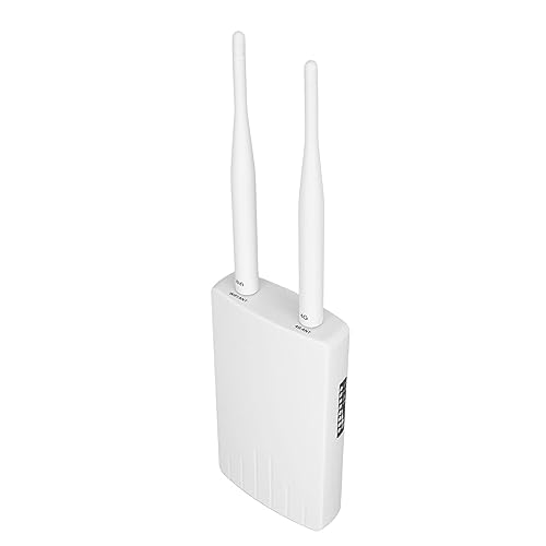 Garsent Outdoor 4G LTE CPE WLAN-Router 150 Mbit/s mit 2 Abnehmbaren Antennen, IP66 Wasserdicht, Hochgeschwindigkeitsübertragung, 10 Geräteanschlüsse, Europa-kompatibel (EU-Stecker) von Garsent