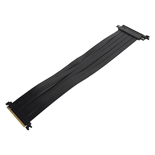 Garsent PCIE 4.0 X16 Flexibles Extender-Riser-Kabel, Rechtwinkliger Hochgeschwindigkeits-GUP-Riser-Adapter für die Vertikale Grafikkartenmontage, Abschnittsweises GPU-Verlängerungskabel (30cm) von Garsent