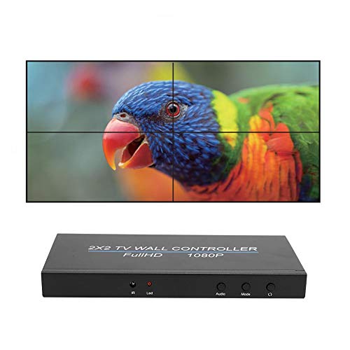 Garsent Prophecy HDMI 2x2-Videowand-Controller und -Prozessor Mehrkanal-1080P-HDMI1.3-Eingang 4 HDMI-Matrix-Controller Prozessor Display Ausgang (Unterstützung 2X1/ 3X1/ 4X1/ 1X2/ 1X3/ 1X4/2X2) von Garsent