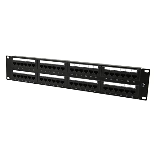 Garsent Rackmount oder Wallmount 48 Port CAT6 Patch Panel, 10G CAT6 Netzwerk Wandmontage Surface Patch Panel, Anti-Interferenz, für Alle 19 Zoll Standardschränke von Garsent