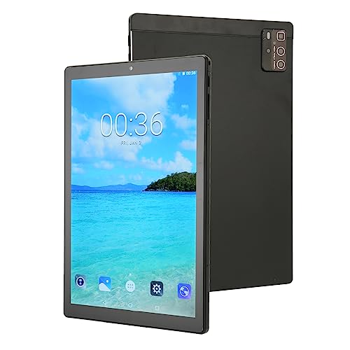 Garsent S60 Android-Tablet, 5G-WLAN-Tablet, 4G-Anruf-Tablet, 10,1-Zoll-FHD-Bildschirm, Effizienter Octa-Core-Prozessor, 6 GB RAM, 128 GB ROM, 5 MP + 8 MP Kamera, 6000 MAh (Schwarz) von Garsent