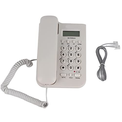 Garsent Schnurgebundes Telefon, Analoge Schnurtelefone mit Anrufe Display für Büro Zuhause(Weiß) von Garsent