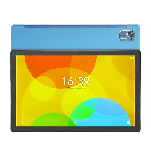 Garsent Tablet 2-in-1-Tablet 10 Zoll, 4G-Mobilfunk-Tablet mit Dual-SIM-Kartensteckplatz, 12 GB + 256 GB, Octa-Core-12-Megapixel-Kamera, USB-C-Schnittstelle, 8800 MAh (Blau) von Garsent