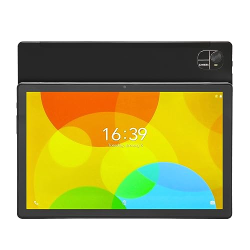 Garsent Tablet 2-in-1-Tablet 10 Zoll, 4G-Mobilfunk-Tablet mit Dual-SIM-Kartensteckplatz, 12 GB + 256 GB, Octa-Core-12-Megapixel-Kamera, USB-C-Schnittstelle, 8800 MAh (Schwarz) von Garsent