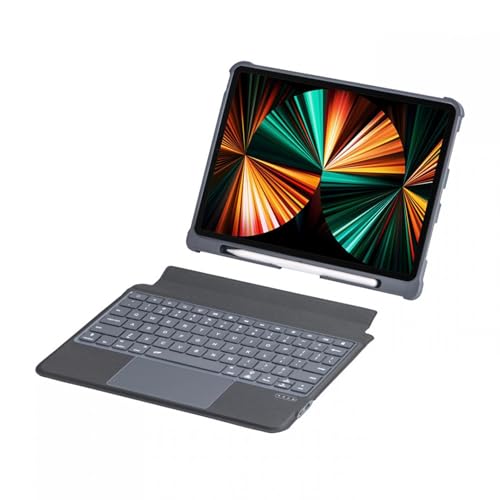 Garsent Tablet-Hülle mit Tastatur, Kabellose Magnetische Tastaturhülle, RGB-Hintergrundbeleuchtung, Touchpad, Kompatibel mit IOS Tablet Air 4/5 10,9 Zoll und Pro 2018/2020/2021/2022 11 von Garsent